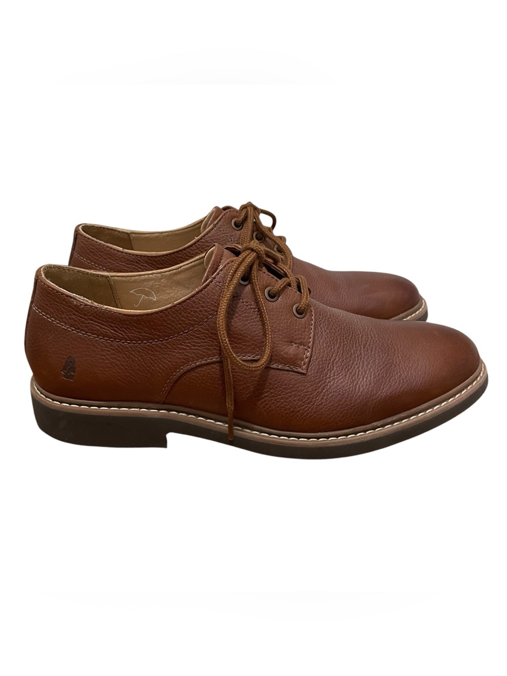 Hush Puppies Bounce Brown Leather Oxford Derby Dress Shoes Mens Size 10.5 Medium